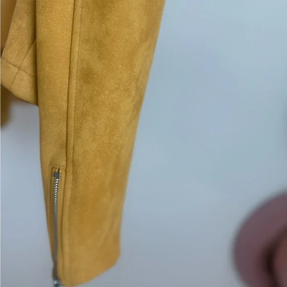 Women's Suede Moto Jacket Us 8 - Picture 4 of 7